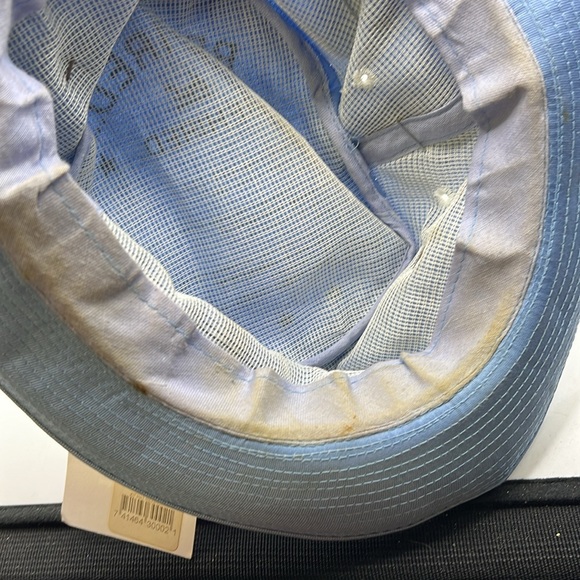 Vtg 1992 Laid Back Retirement Bucket Hat Gag Gift Blue Buttons Retired Rehired - Picture 8 of 9